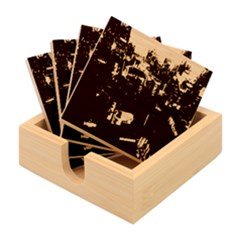 Cityscape Digital Art Bamboo Coaster Set