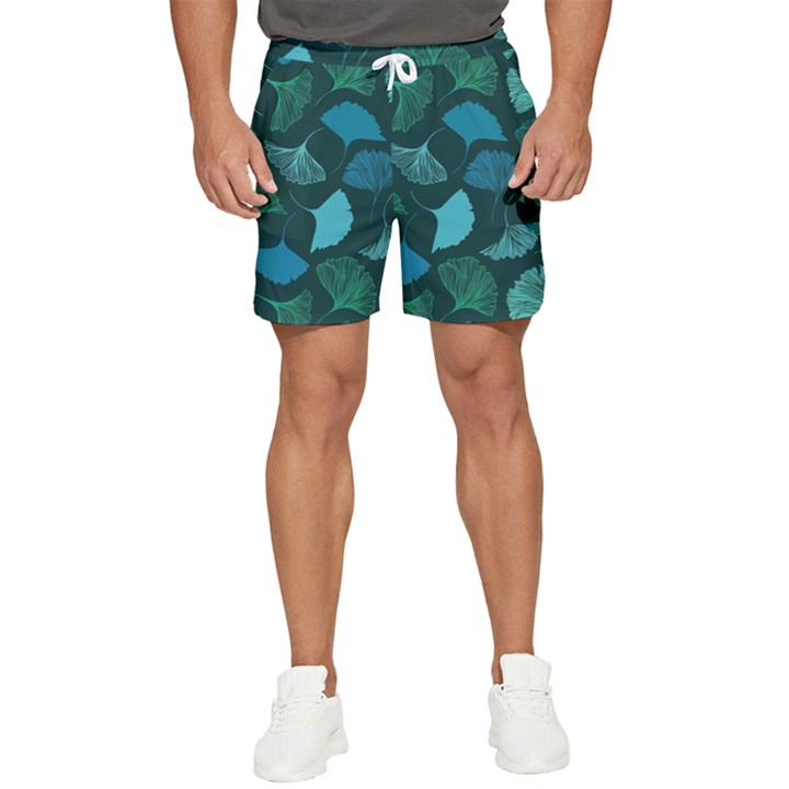 Pattern Plant Abstract Men s Runner Shorts