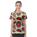 Watermelon Pattern Slices Fruit Women s Sport Mesh Tee View1