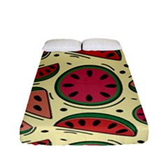 Watermelon Pattern Slices Fruit Fitted Sheet (full/ Double Size) by uniart180623