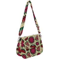 Watermelon Pattern Slices Fruit Saddle Handbag by uniart180623