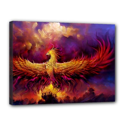 Phoenix Bird Canvas 16  X 12  (stretched) by uniart180623