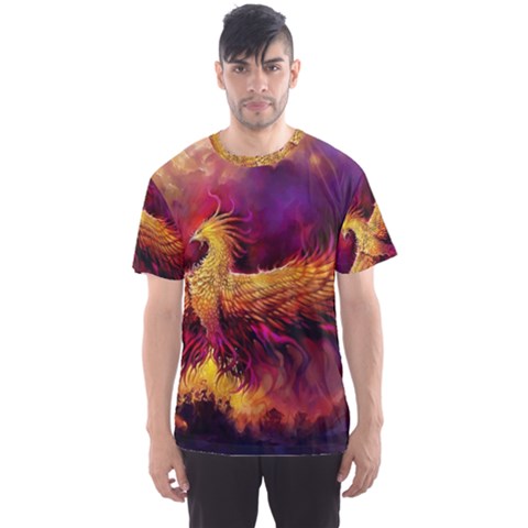 Phoenix Bird Men s Sport Mesh Tee by uniart180623