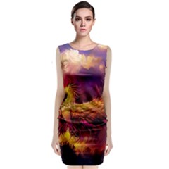 Phoenix Bird Classic Sleeveless Midi Dress by uniart180623