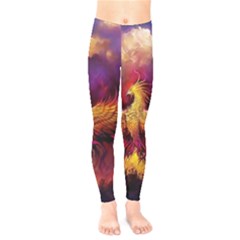 Phoenix Bird Kids  Leggings by uniart180623