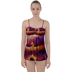 Phoenix Bird Babydoll Tankini Set by uniart180623