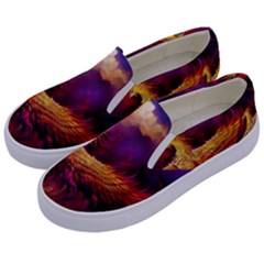 Phoenix Bird Kids  Canvas Slip Ons by uniart180623