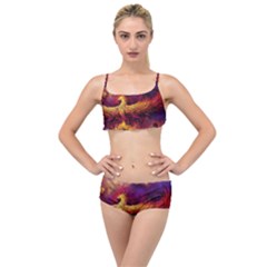 Phoenix Bird Layered Top Bikini Set by uniart180623