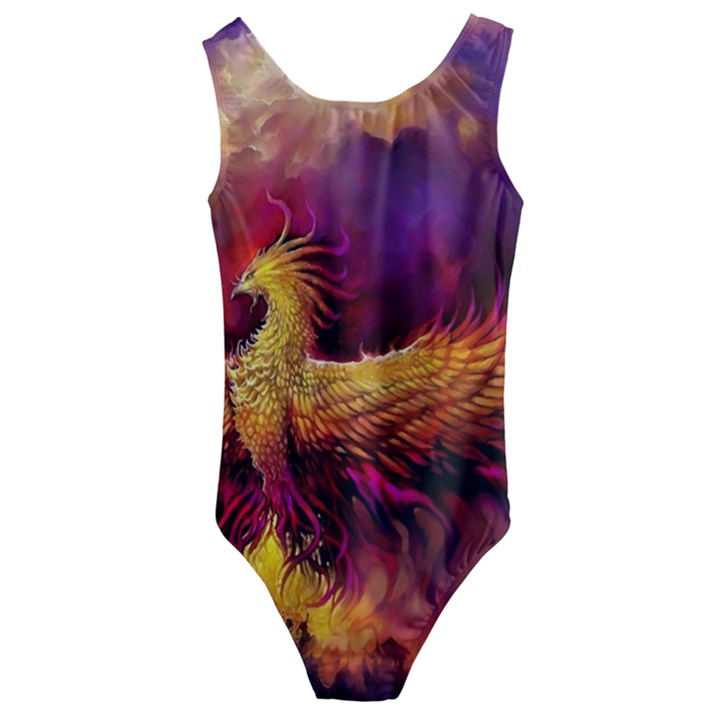 Phoenix Bird Kids  Cut-Out Back One Piece Swimsuit