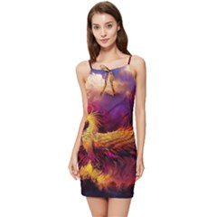 Phoenix Bird Summer Tie Front Dress by uniart180623