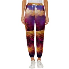 Phoenix Bird Women s Cropped Drawstring Pants by uniart180623