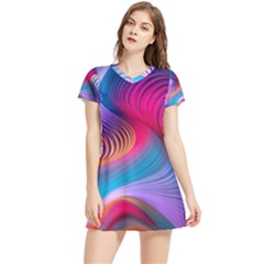 Colorful 3d Waves Creative Wave Waves Wavy Background Texture Women s Sports Skirt by uniart180623