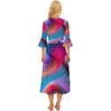 Colorful 3d Waves Creative Wave Waves Wavy Background Texture Midsummer Wrap Dress View4