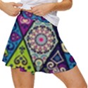 Ethnic Pattern Abstract Women s Skort View3