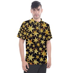 Shiny Glitter Stars Men s Polo Tee