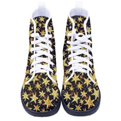 Shiny Glitter Stars Men s High-top Canvas Sneakers