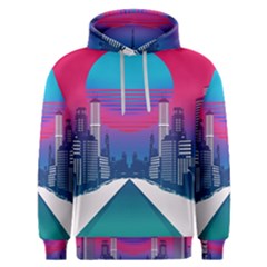 Retro Cityscape Artist Artwork Digital Art Men s Overhead Hoodie by uniart180623