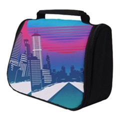 Retro Cityscape Artist Artwork Digital Art Full Print Travel Pouch (small) by uniart180623