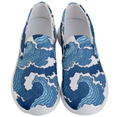 Waves Aesthetics Illustration Japanese Men s Lightweight Slip Ons by uniart180623