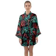 Flower Patterns Ornament Pattern Long Sleeve Satin Kimono by uniart180623