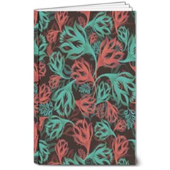 Flower Patterns Ornament Pattern 8  X 10  Softcover Notebook