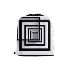 Squares Concept Design Raining Drawstring Pouch (large) by uniart180623