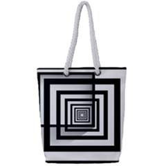 Squares Concept Design Raining Full Print Rope Handle Tote (small) by uniart180623