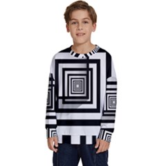 Squares Concept Design Raining Kids  Crewneck Sweatshirt