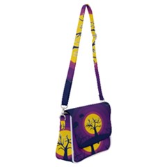 Empty Tree Leafless Stem Bare Branch Shoulder Bag With Back Zipper by uniart180623