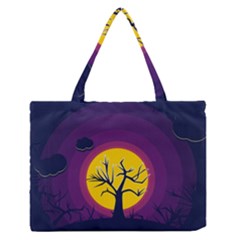 Empty Tree Leafless Stem Bare Branch Zipper Medium Tote Bag by uniart180623