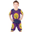 Empty Tree Leafless Stem Bare Branch Kids  Tee and Shorts Set View1