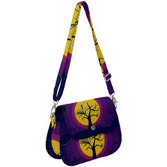 Empty Tree Leafless Stem Bare Branch Saddle Handbag by uniart180623