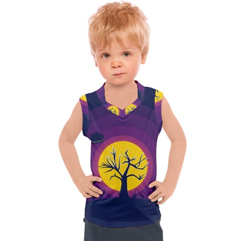 Empty Tree Leafless Stem Bare Branch Kids  Sport Tank Top by uniart180623