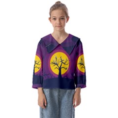 Empty Tree Leafless Stem Bare Branch Kids  Sailor Shirt by uniart180623