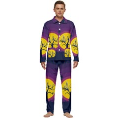 Empty Tree Leafless Stem Bare Branch Men s Long Sleeve Velvet Pocket Pajamas Set by uniart180623