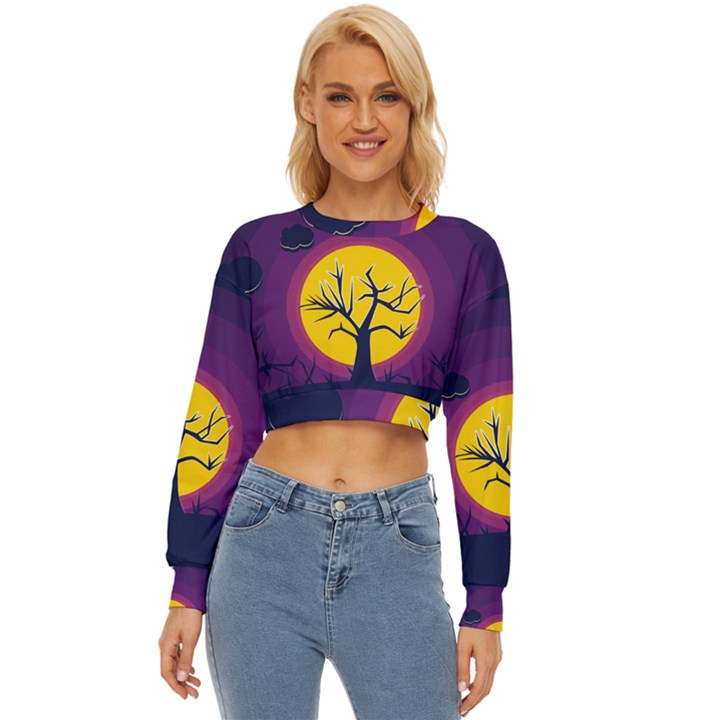 Empty Tree Leafless Stem Bare Branch Lightweight Long Sleeve Sweatshirt