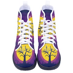 Empty Tree Leafless Stem Bare Branch Men s High-top Canvas Sneakers by uniart180623