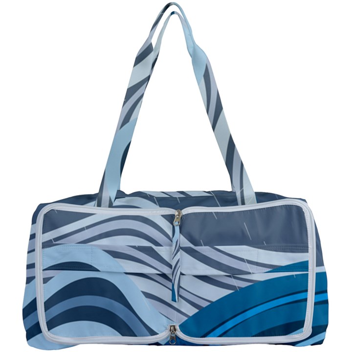 Waves Ink Abstract Texture Art Multi Function Bag