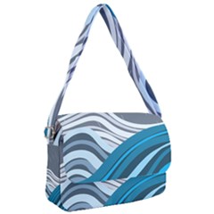 Waves Ink Abstract Texture Art Courier Bag by uniart180623