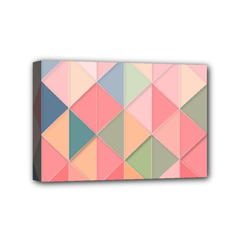 Background Geometric Triangle Mini Canvas 6  X 4  (stretched) by uniart180623