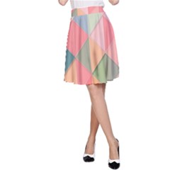 Background Geometric Triangle A-line Skirt by uniart180623