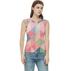 Background Geometric Triangle Women s Raglan Cap Sleeve Tee by uniart180623