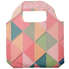 Background Geometric Triangle Foldable Grocery Recycle Bag by uniart180623