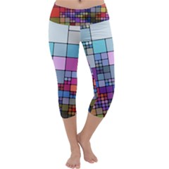 To Dye Abstract Visualization Capri Yoga Leggings by uniart180623