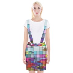 To Dye Abstract Visualization Braces Suspender Skirt by uniart180623