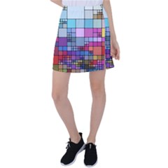 To Dye Abstract Visualization Tennis Skirt by uniart180623