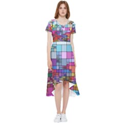 To Dye Abstract Visualization High Low Boho Dress by uniart180623