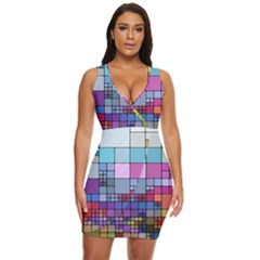 To Dye Abstract Visualization Draped Bodycon Dress by uniart180623