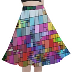 To Dye Abstract Visualization A-line Full Circle Midi Skirt With Pocket by uniart180623