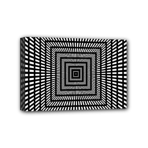 Focus Squares Optical Illusion Mini Canvas 6  X 4  (stretched) by uniart180623